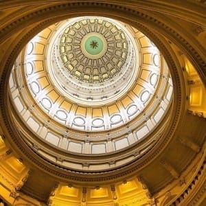 Ornate circular domed ceiling with central star