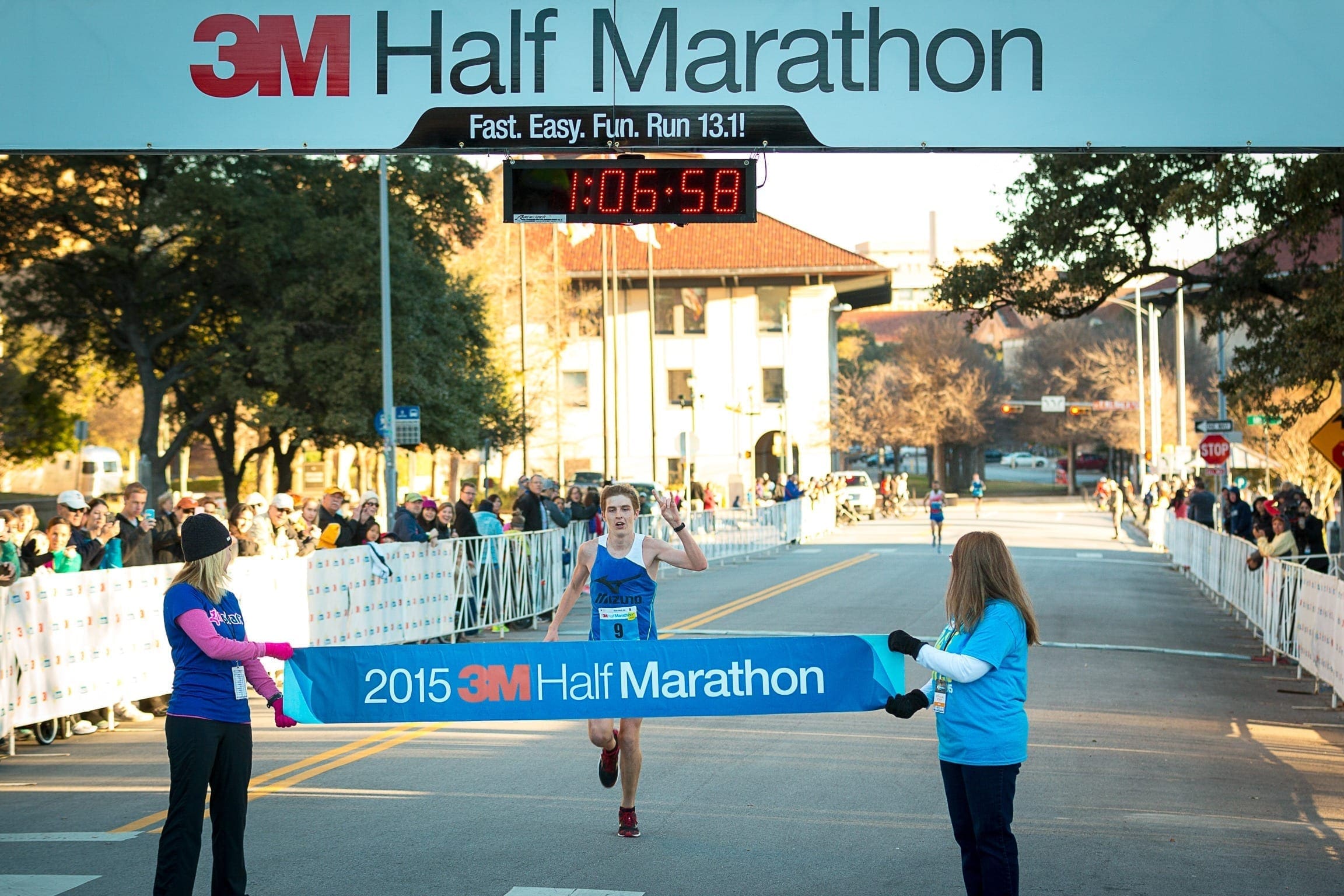 Will Nation is a member of the "B" standard pacing group at the Austin Marathon.