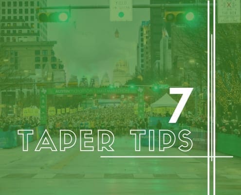 Banner reading '7 Taper Tips' over city street