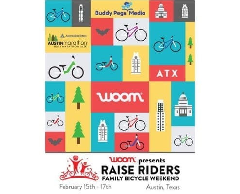 Woom Raise Riders family bicycle weekend poster Woom Raise Riders family bicycle weekend poster