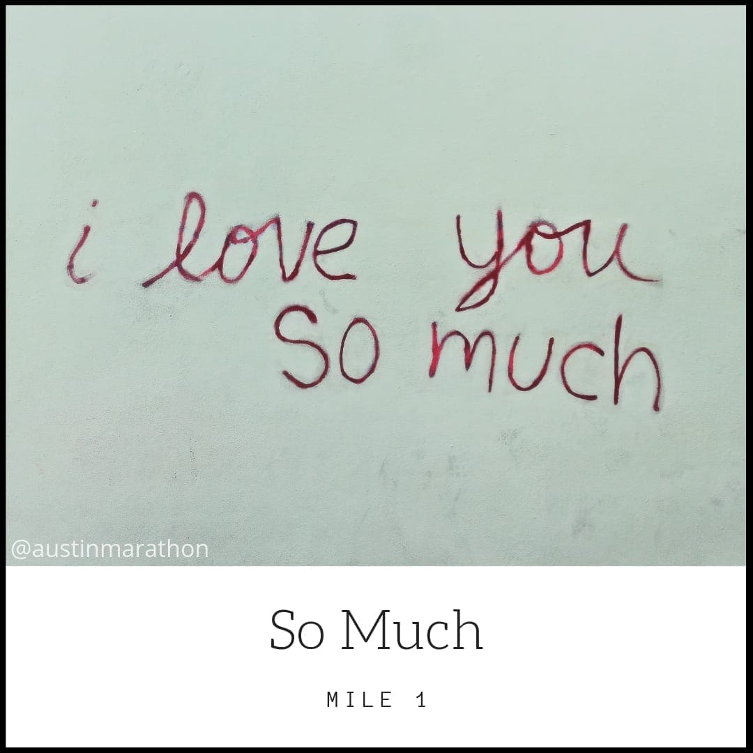 Red handwritten "I love you so much" message Red handwritten "I love you so much" message