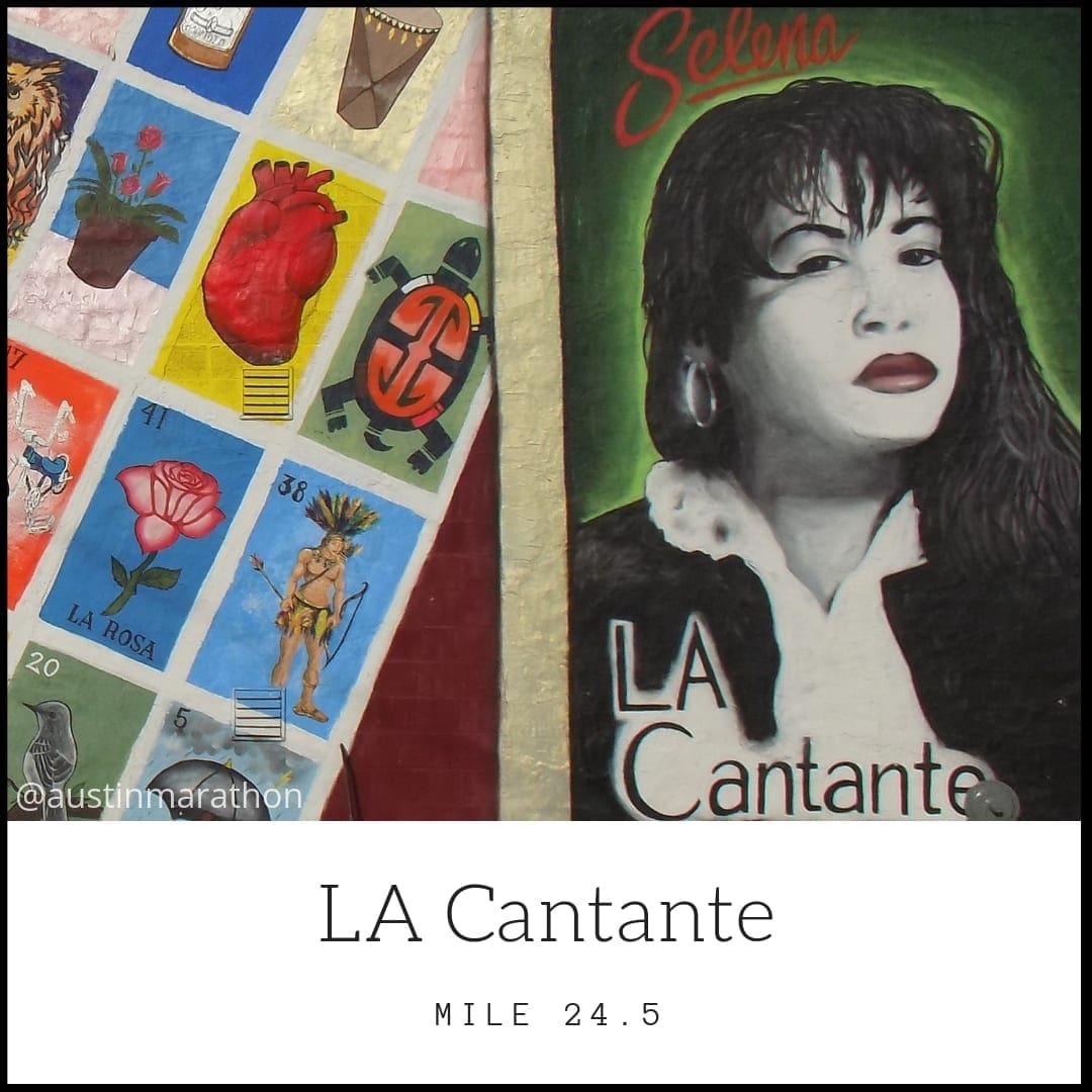 Mural of female singer beside Loteria cards Mural of female singer beside Loteria cards