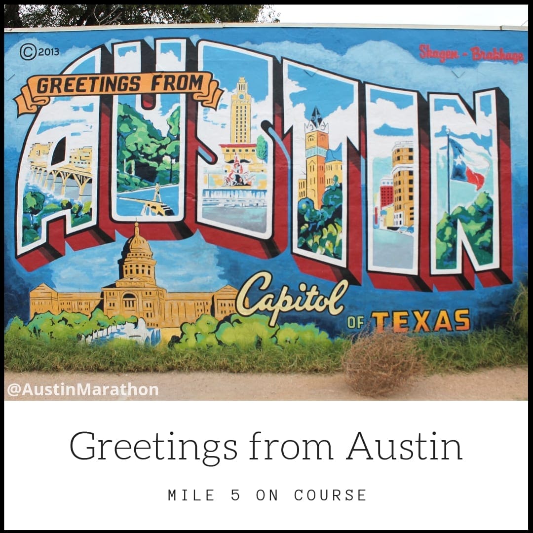 Colorful "Greetings from Austin" mural Colorful "Greetings from Austin" mural