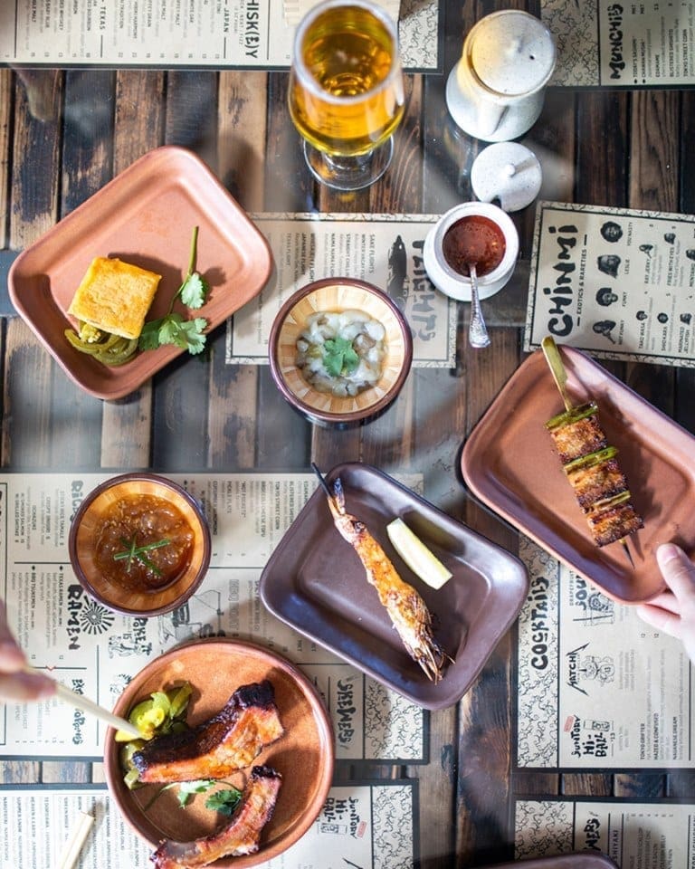 A delicious spread at Kemuri Tatsu-Ya, one of the Austin Marathon's favorite East Austin restaurants.
