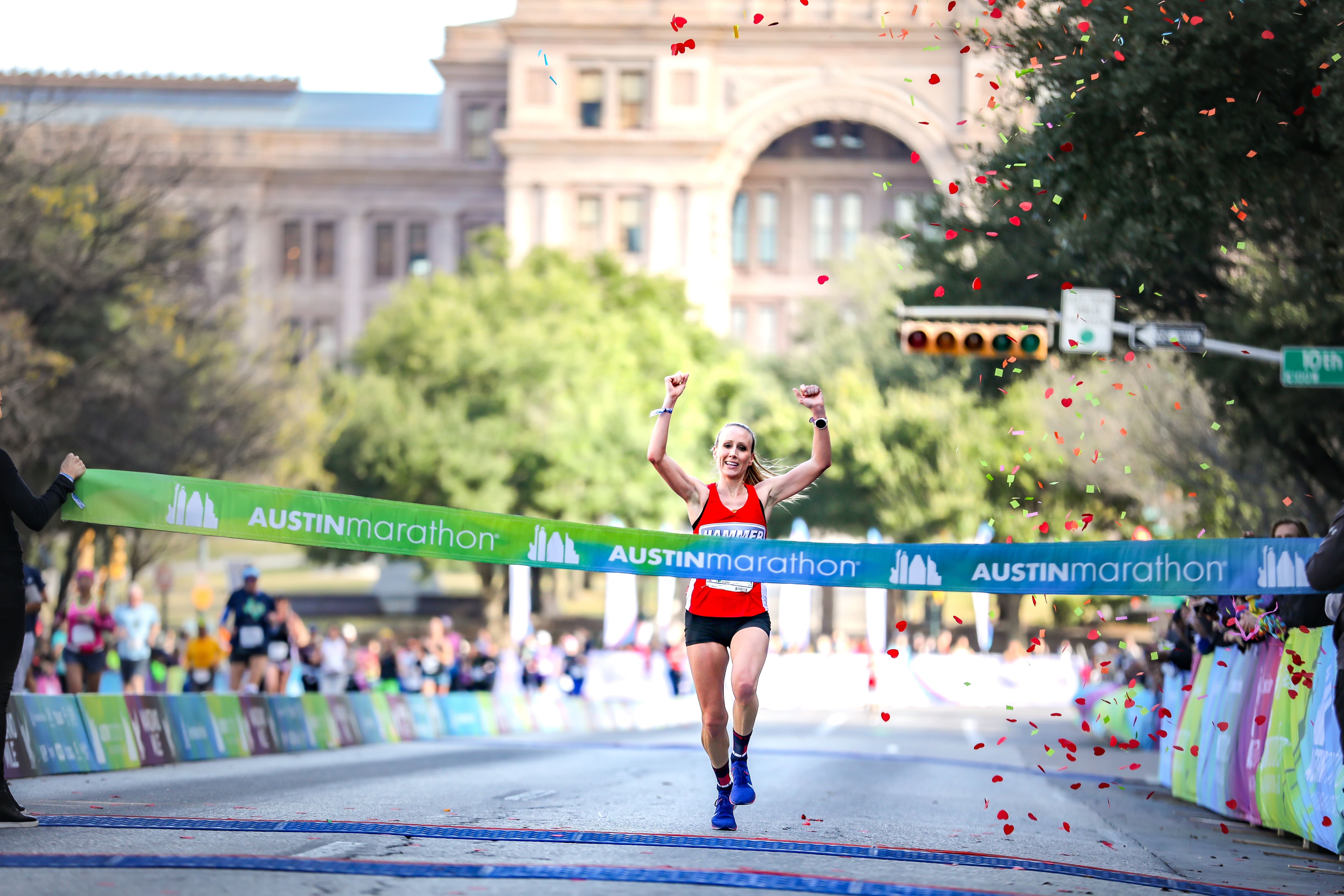 Heather Lieberg, 2019 Austin Marathon female champ, was a member of the Elite Athlete Program.