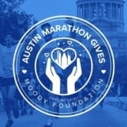 Runners cross the 2020 Austin Marathon finish line with the Texas State Capitol in the background. Overlaying the image is the new logo of Austin Marathon Gives, the Austin Marathon’s philanthropic program. Learn more at https://youraustinmarathon.com/austin-marathon-gives/ Runners cross the 2020 Austin Marathon finish line with the Texas State Capitol in the background. Overlaying the image is the new logo of Austin Marathon Gives, the Austin Marathon's philanthropic program. Learn more at https://youraustinmarathon.com/austin-marathon-gives/
