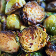 Crispy roasted Brussels sprouts with red pepper flakes