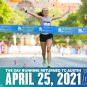 Michelle Murray, 2021 Austin Half Marathon female champion, crosses the finish line on April 25th. Text on design reads The Day Running Returned to Austin. Read more at http://48d.435.myftpupload.com/successful-return-to-running/ Michelle Murray, 2021 Austin Half Marathon female champion, crosses the finish line on April 25th. Text on design reads The Day Running Returned to Austin. Read more at http://48d.435.myftpupload.com/successful-return-to-running/