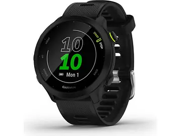 Black Garmin sports smartwatch with digital display Black Garmin sports smartwatch with digital display