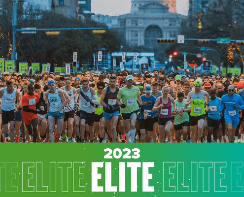 2023 elite race runners at starting line