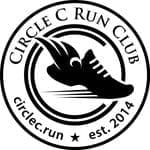 Circle C Run Club logo with running shoe Circle C Run Club logo with running shoe
