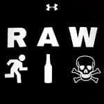RAW graphic: runner, bottle, skull RAW graphic: runner, bottle, skull