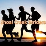 Silhouetted runners at sunset with Shoal Creek Striders Silhouetted runners at sunset with Shoal Creek Striders