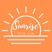Sunrise Track Club logo with rising sun Sunrise Track Club logo with rising sun