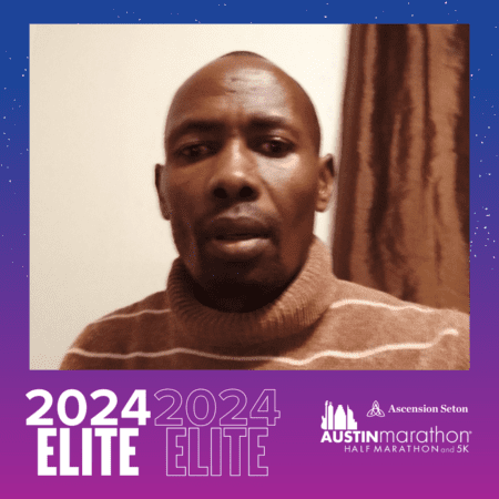 Headshot with 2024 Austin Marathon Elite frame