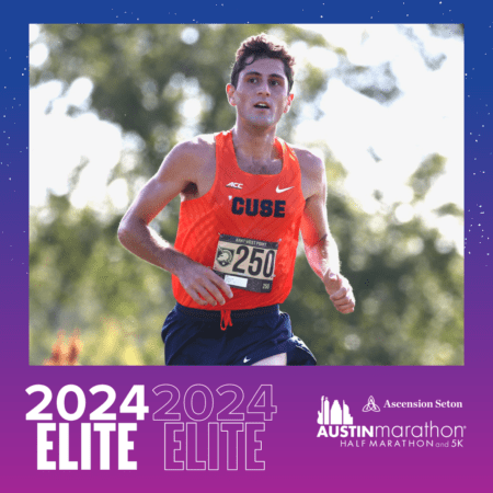 Elite male runner at Austin Marathon