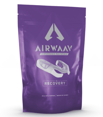 Purple Airwaav Recovery mouthpiece resealable pouch