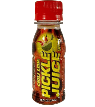 Bottle of chili-lime pickle juice