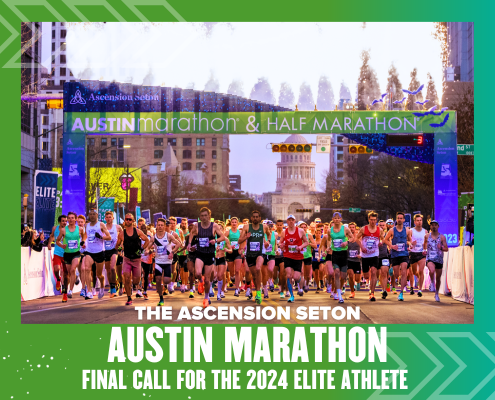 Runners starting the Austin Marathon race