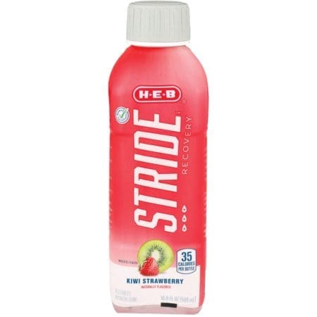 H-E-B STRIDE kiwi strawberry recovery drink bottle