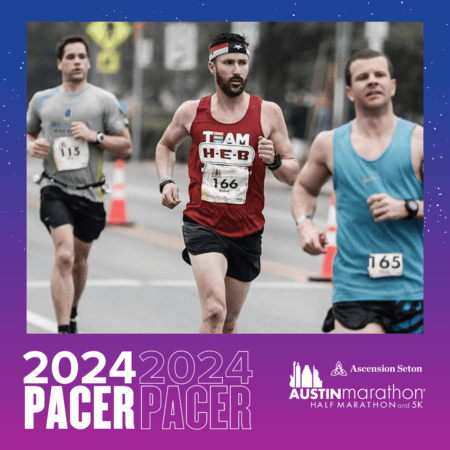Three runners pacing at 2024 Austin Marathon