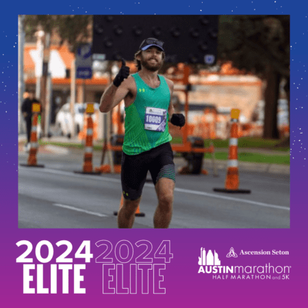 Runner giving thumbs up during Austin Marathon