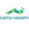 Logo of Camp Kesem. A friendly cartoon caterpillar made of green and blue circles is above the words "camp kesem" written in lowercase blue letters. The smiling caterpillar, with two blue antennae, represents the spirit of Austin Gives Miles and similar charities. Austin Marathon Half Marathon & 5K