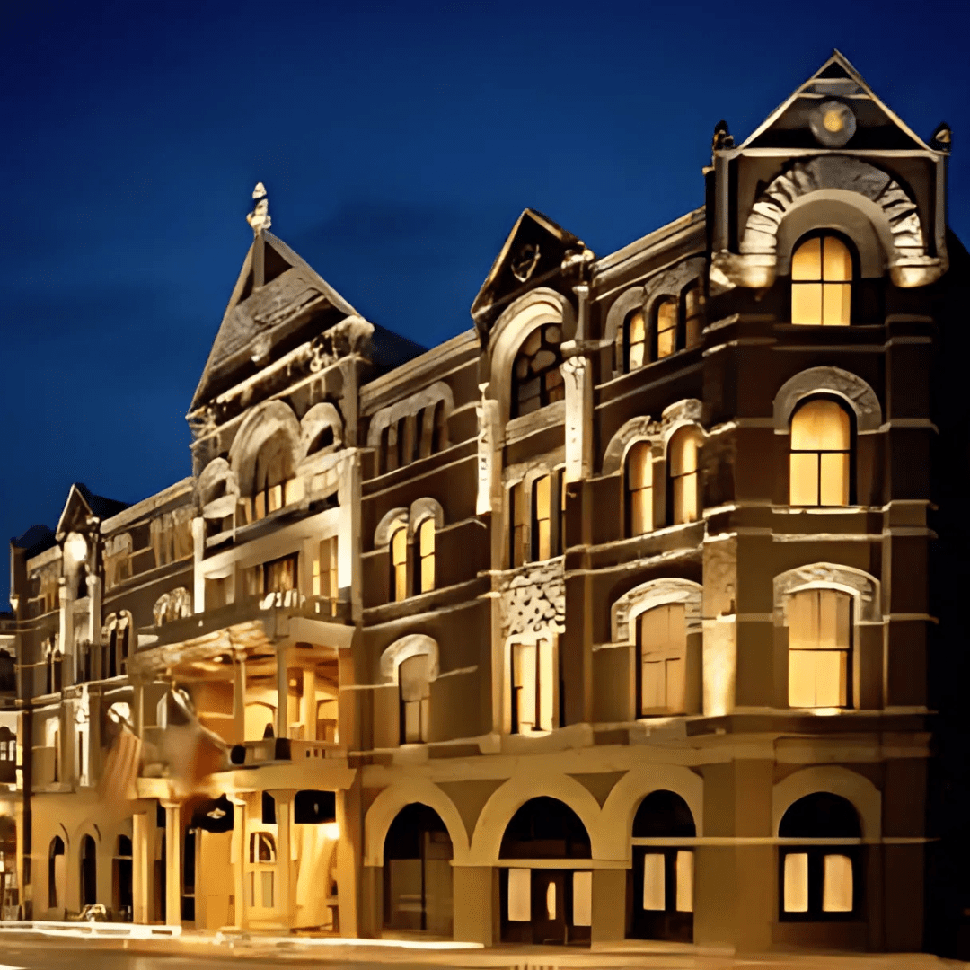 A large, historic hotel with ornate architectural details is illuminated against a twilight sky. The building features arched windows and decorative stonework, inviting guests to enjoy race day in its elegantly appointed rooms and admire the grand facade adorned with warm lighting accents. Austin Marathon Half Marathon & 5K A large, historic hotel with ornate architectural details is illuminated against a twilight sky. The building features arched windows and decorative stonework, inviting guests to enjoy race day in its elegantly appointed rooms and admire the grand facade adorned with warm lighting accents. Austin Marathon Half Marathon & 5K