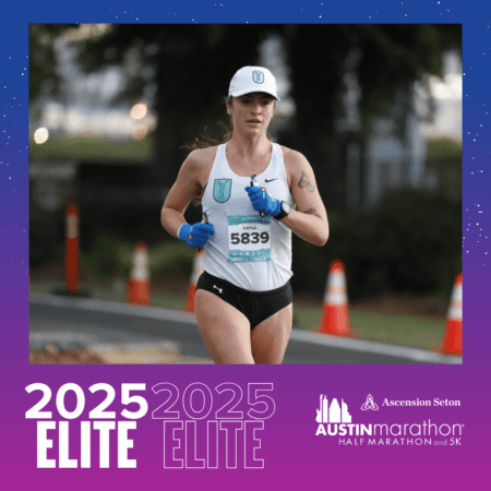 Runner in white top and cap during race Runner in white top and cap during race