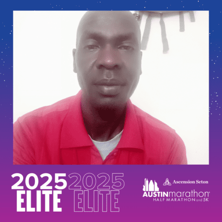 Portrait of man with Austin Marathon 2025 overlay Portrait of man with Austin Marathon 2025 overlay