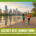 Two people run on a riverside path at sunrise with downtown Austin’s skyline in the background. Text reads: “Austin’s Best Sunrise Runs: Discover the best running routes to catch before the heat hits.”. Austin Marathon Half Marathon & 5K