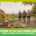 Three people jog on a tree-lined trail beside a table with tacos and drinks. The city skyline is visible in the background. Text reads: “Exploring the East Austin Running Scene: Clubs, Routes, and Post-Run Tacos.” Perfect for anyone curious about East Austin running clubs or searching for the best spots to enjoy post-run tacos. Austin Marathon Half Marathon & 5K