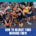 A diverse group of male runners posing for a photo at a race, with the text “How to recruit your running crew” at the bottom. Austin Marathon Half Marathon & 5K